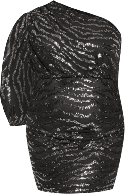 Plus size Sequin Stripe Dress