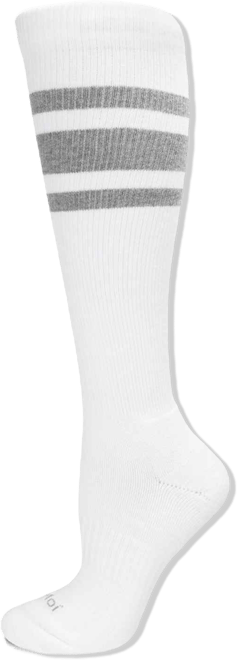 Men's Striped Athletic Cushion Sole Compression Knee Sock WFC1520-1101