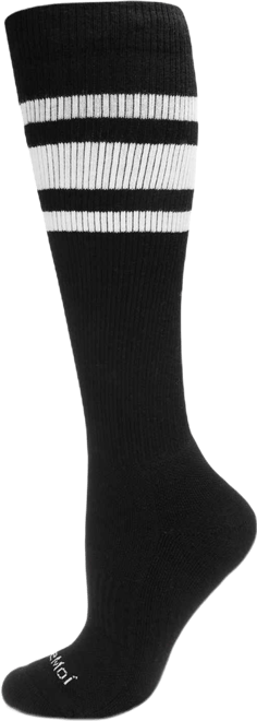 Men's Striped Athletic Cushion Sole Compression Knee Sock WFC1520-1101