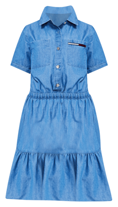 Big Girls Denim Shirt Dress