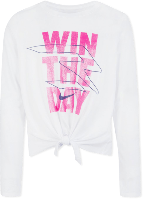 Nike 3BRAND by Russell Wilson Big Girls Crew Neck Short Sleeve Graphic T-Shirt | White | Regular Small | Shirts + Tops Graphic T-shirts