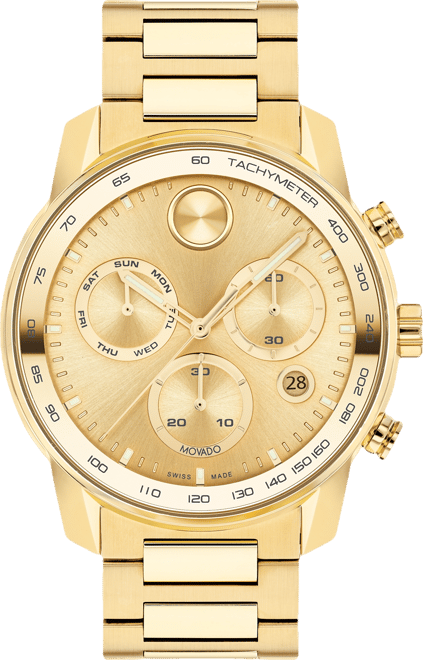 Men's Bold Verso Yellow Ionic Gold-Tone Plated Steel Bracelet Watch 44mm