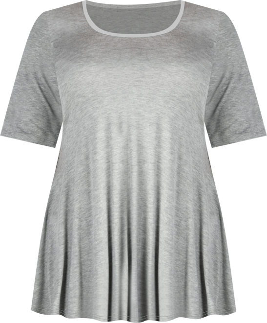 Elbow Sleeve Swing Tunic Top For Women