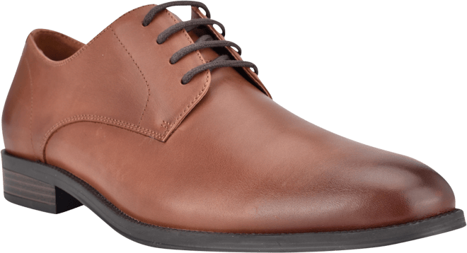 Men's Square Toe Derby Shoes, Lace-up Front Outdoor Dress Shoes