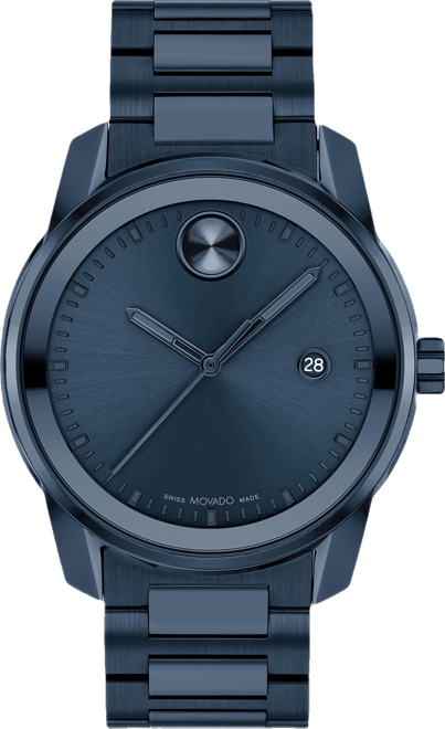 Men's Swiss Bold Verso Blue Ion-Plated Steel Bracelet Watch 42mm