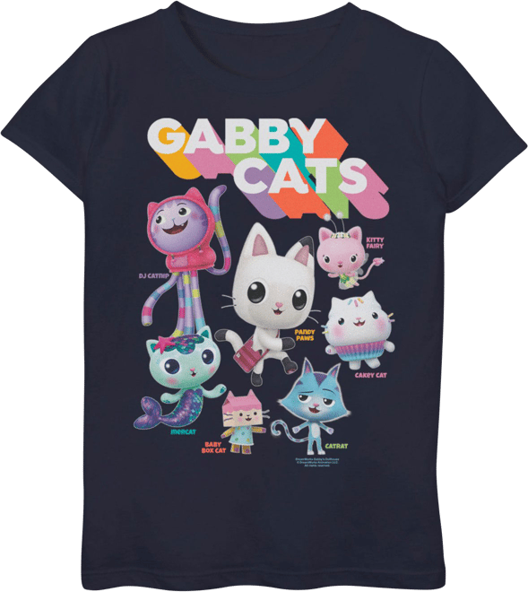 Girls 7-16 Gabby's Dollhouse Gabby Cats Graphic Tee
