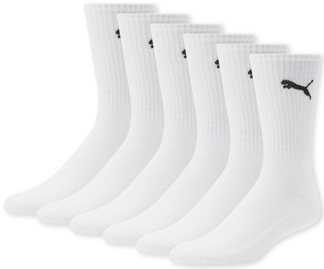 PUMA Men's Half-Terry Crew-Length Socks [3 Pairs]