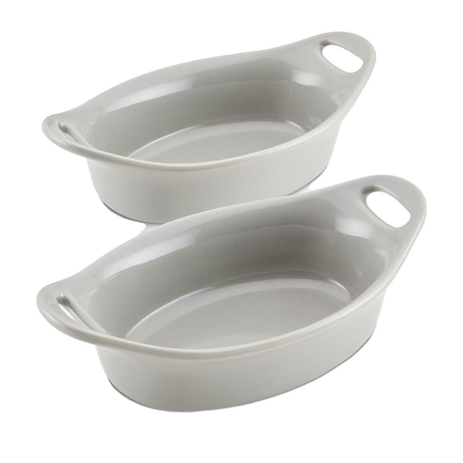 Over and Back 3-Piece Oval White Porcelain Bakeware set (set of 3