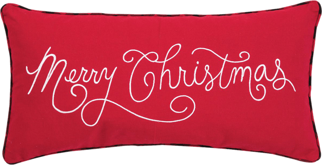 St. Nicholas Square® Red Plaid Merry Christmas Throw Pillows 3-pack Set