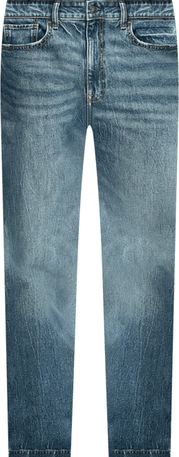 Men's Vintage Straight-Fit Stretch Denim 5-Pocket Jeans