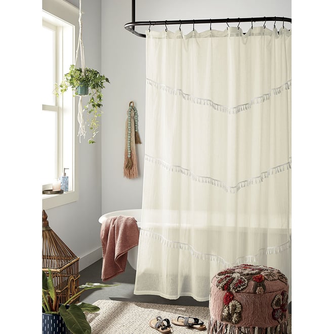 Chevron deals shower curtain