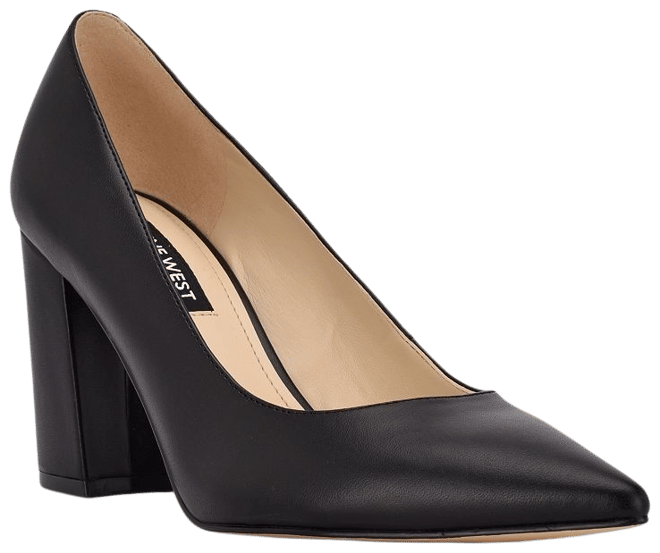 Wide heel outlet court shoes