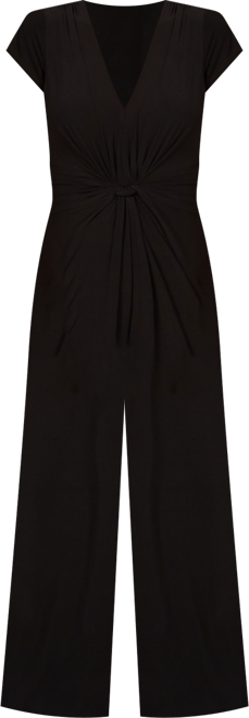 Twist-Front Plunge Jumpsuit