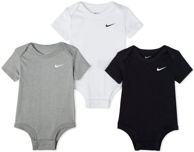Nike Baby (0–9M) Swoosh Bodysuits (3-Pack)