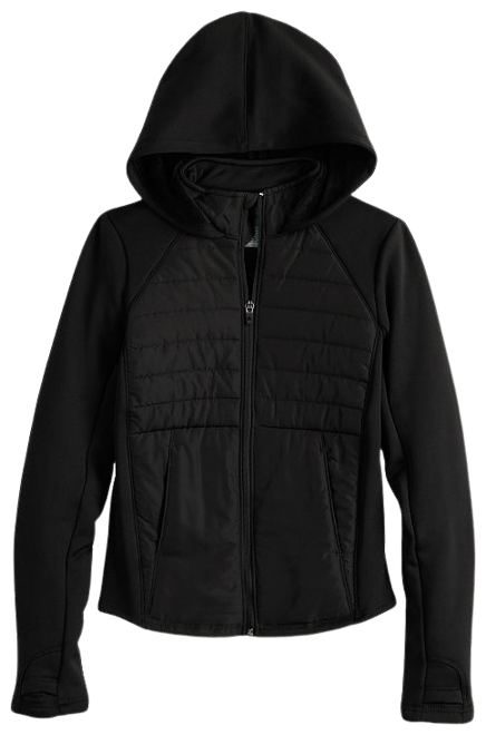 Fila Sport Jacket Womens X Large Black Long Sleeve Outdoors Full