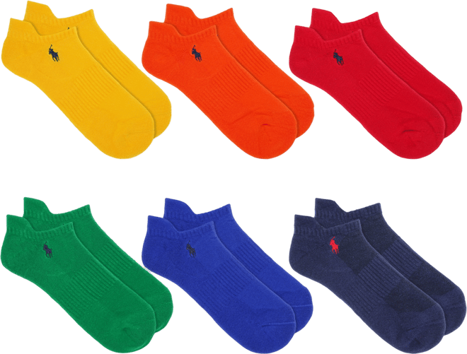 Men's 6-Pk. Performance Colorful Low Cut Socks