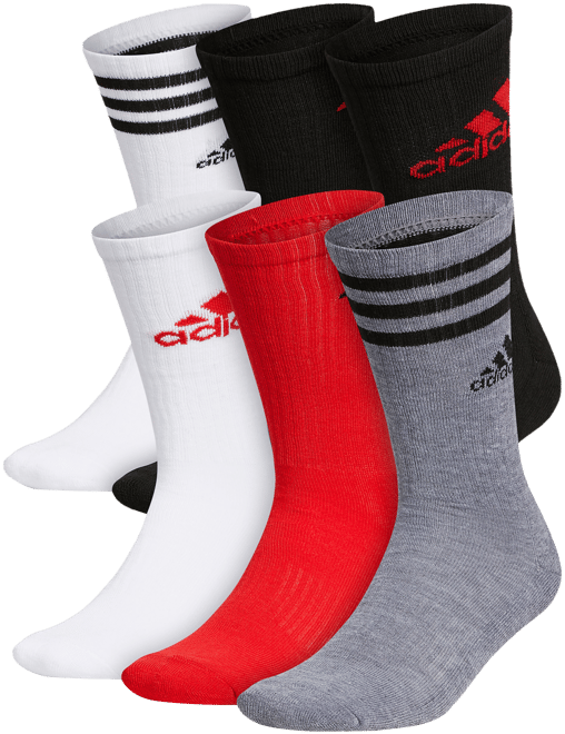 Men's Athletic Cushioned Mixed Crew Socks