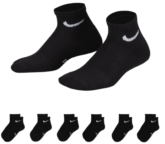 Nike Dri-FIT Performance Basics Calcetines al tobillo para niños talla pequeña (6 pares)