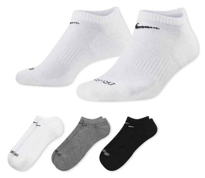 Nike Everyday Plus Cushion Calcetines invisibles de entrenamiento (3 pares)