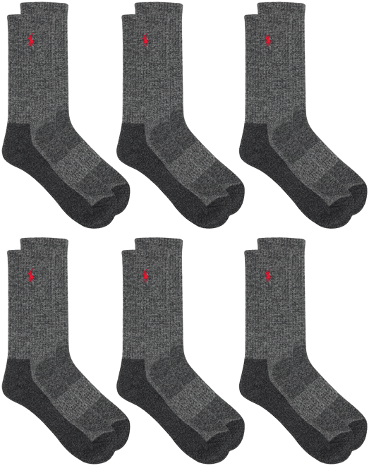 Men's 6-Pk. Performance Red Pony Crew Socks