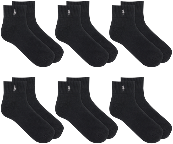 Men's 6-Pk. Performance Sport Quarter Socks