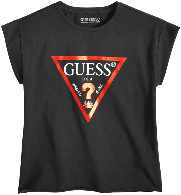 Big Girls Foil Print Triangle Boxy T-shirt