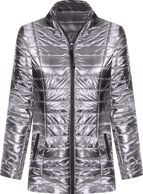 Women's Metallic Puffer Coat