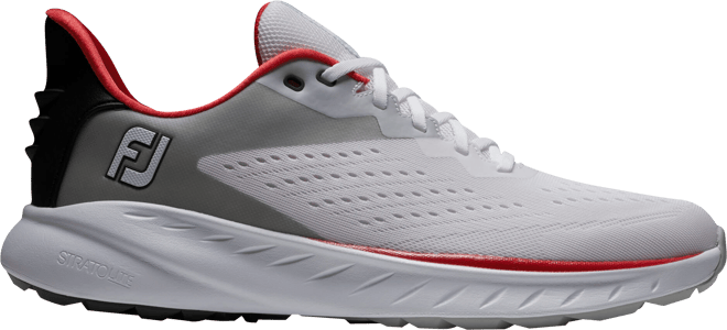 FootJoy Flex XP Golf Shoes White/Black/Red 56277 - Carl's Golfland