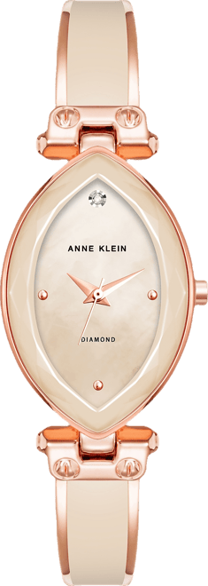 Women's Three-Hand Quartz Rose Gold-Tone Alloy with Blush Enamel Bracelet Watch, 24mm