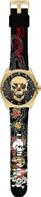 Men's Matte Black Silicone Strap Watch 46mm