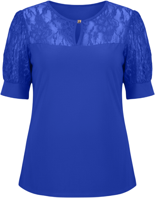 Petite Puff Sleeve Lace Top