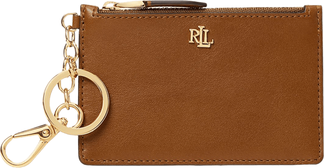 Full-Grain Leather Key-Ring Small Zip Card Case
