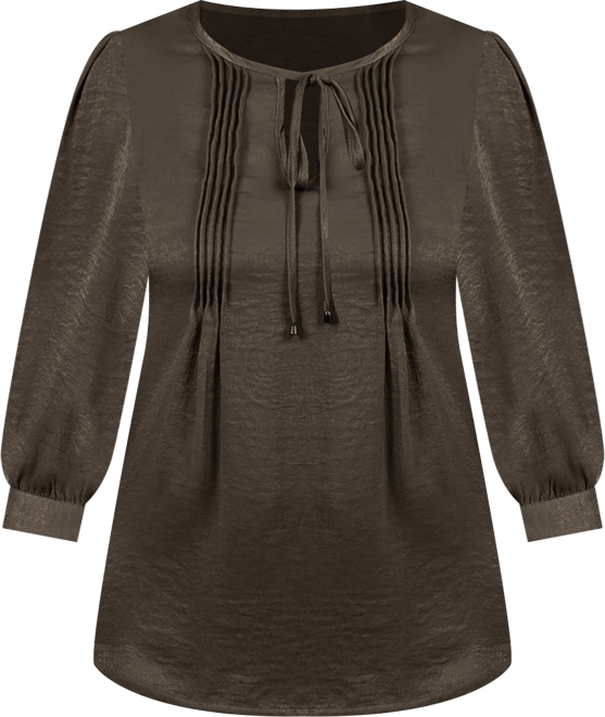 Women's Elbow Sleeve Satin Blouse