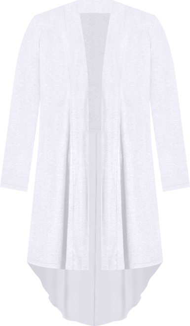 Women's Long Sleeve Knit Cardigan with Chiffon Back