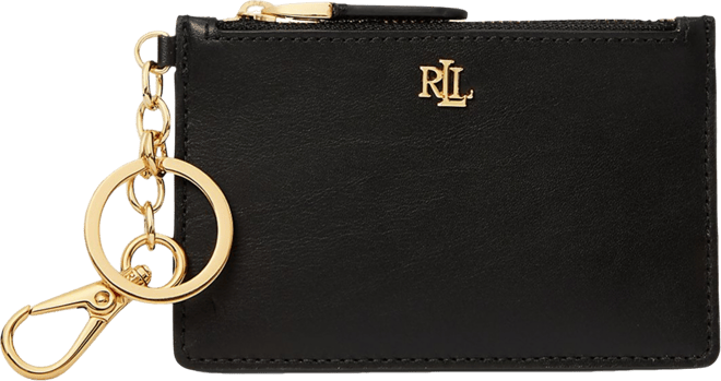 Full-Grain Leather Key-Ring Small Zip Card Case