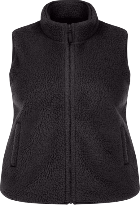 Plus Size Women's Zip Up Sherpa Vest Jacket