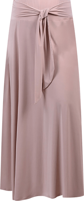 Plus Size Maxi with Sash Waist Tie Skirt