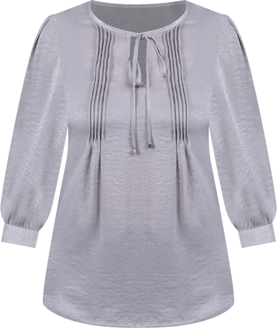 Women's Elbow Sleeve Satin Blouse