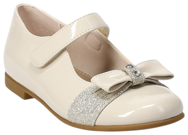 Andanines white glitter tulle younger girls shoes