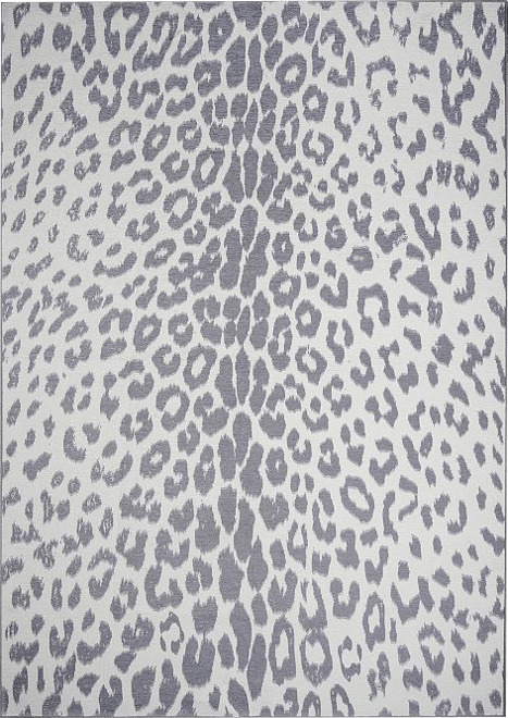 My Magic Carpet Miya Leopard Grey Machine Washable Rug 3' x 5