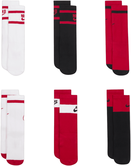 Nike Everyday Kids' Cushioned Crew Socks (6 Pairs)